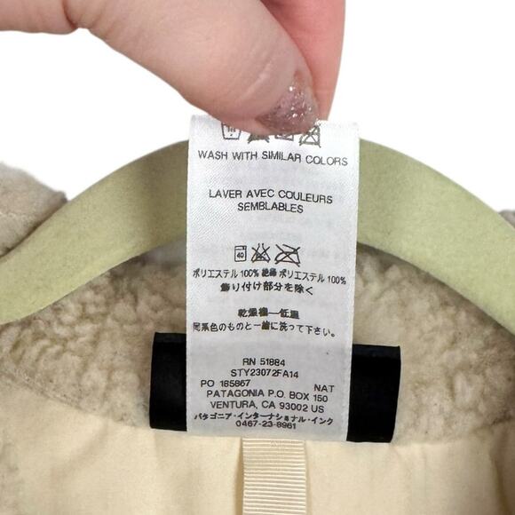 Patagonia Sherpa Fleece Full Zip Mesh Lined Outdoors Jacket Medium Lightweight - Picture 10 of 11